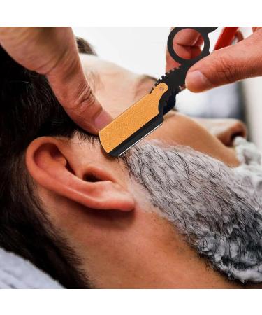 Aznever Cut-Throat Razor - Stainless Steel for Men | Perfect for Home Travel & Outdoor Adventures - Black Gold Design - Buy Online on SooperMarket.com