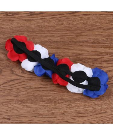 minkissy Rose Flower Headband Day of the Dead Headpiece Wedding Festival Headband for Christmas Halloween (Red White Blue) - Buy Online on SooperMarket.com