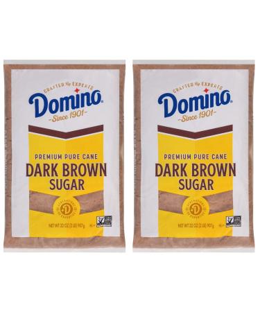 Domino Premium Pure Cane Dark Brown Sugar 4 LB Ecommerce Pack (2 LB Bags Pack of 2)