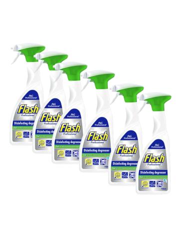 (6 x 750ml) Flash Professional Disinfecting Degreaser Spray 750ml