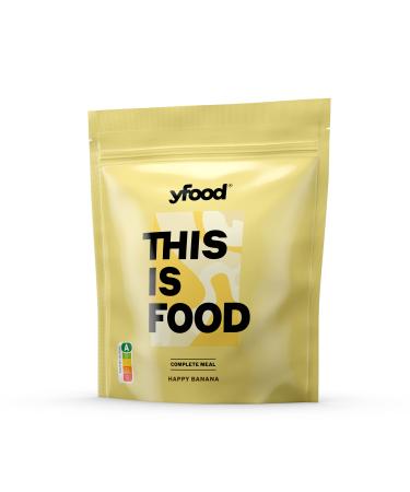 Yfood powder Happy Banana delicious drinking meal for on the go this is food powder 25g protein 17 meals 26 vitamins and minerals 1.5kg bag taste banana