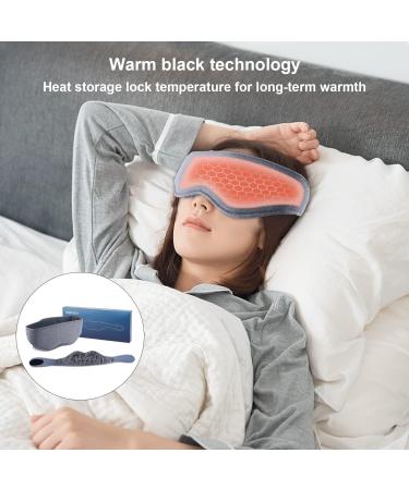 BORAYDA Heated Eye Mask 3D Contouring Cup Sleep Mask - Grey | Soft & Comfortable for Dry Eye, Stye, Blepharitis, Chalazion & Eyestrain - Perfect for Travel, Yoga & Nap - Buy Online on SooperMarket.com
