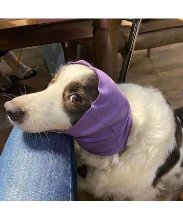 YolentQuiet Ears 2PCS Dog Ear Covers for Anxiety and Noise Protection - Gray+Purple - Medium to Large Dogs - Buy Online on SooperMarket.com