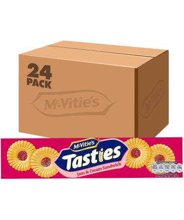 McVitie's Tasties Jam and Cream Sandwich Biscuits 150g (Pack of 24)