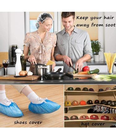Buy Disposable Waterproof Shower Hoods - 100 Transparent Plastic Hair Protection Caps for Salon Spa & Travel - Buy Online on SooperMarket.com