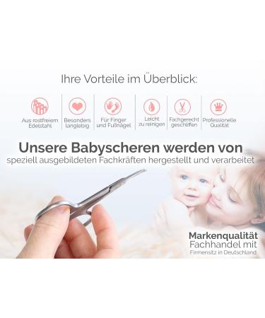 Rustproof Baby Nail Scissors with Rounded Ends (9 cm) - Safe & Stylish Case Included | International Shipping - Buy Online on SooperMarket.com