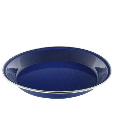 Direct 2 Boater 10" Enamel Camping Plates - 12 Pack Metal Camping Plates with Blue Enamel Finish - For Camping, Hiking & Picnics