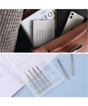 Lusofie 6 Pcs Diamond Carbide Nail Drill Bits Set - Professional Cuticle Remover Kit for Nails - 3/32 Safety Clean Dead Skin Tool - Buy Online on SooperMarket.com