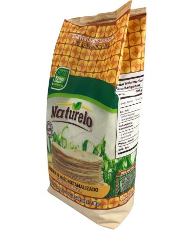 NATURELO 1kg Nixtamalized Cornmeal - 100% Natural Corn Harina de Maiz Nixtamalizado - Buy Online on SooperMarket.com