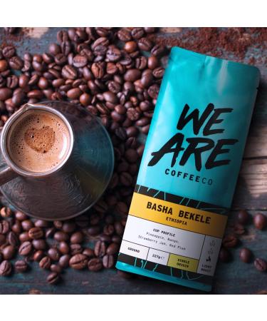 Coffee Ground for Cafetiere 227g Bag Ethiopian Ground Coffee Fruits Notes 100% Arabica Light Roast Speciality Freshly Roasted Single Origin (We Are Coffee Co) Ground Cafetiere 227 g (Pack of 1) - Buy Online on SooperMarket.com