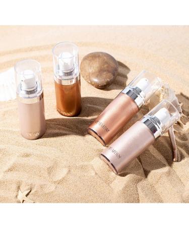 Yeweian Face Body Luminizer Liquid Highlighter - Pearl White | Shimmer Glow Illuminator & Bronzer Makeup for Waterproof & Moisturizing Shine - Buy Online on SooperMarket.com