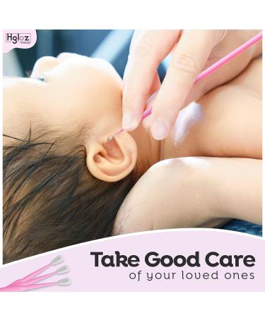 HGLOZ Microswabs for Eyelash Extensions (Pack of 500) - 2mm Pink Soft Micro Applicator Brush for Makeup Application and Cleaning - Buy Online on SooperMarket.com