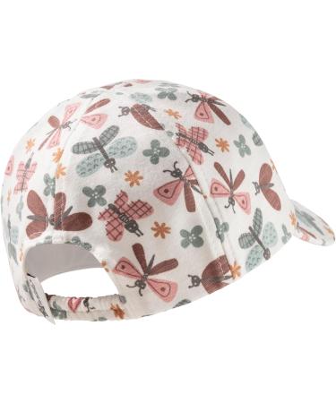 Sterntal Butterfly Baseball Cap for Babies - Flammary Yarn Shield Cap with Jersey & Rubber Band - Girl's Cap in Ecru - Cute Infant Accessories - Buy Online on SooperMarket.com