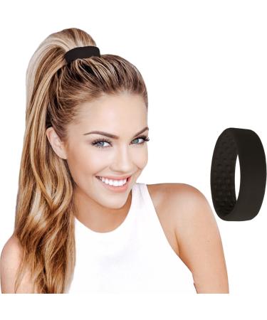 PONY-O Original Patented Cute Hair Accessories for Women - Revolutionary Ponytail Holders Hair Tie Alternative - Black Hair Ties for Women - Medium Hair Ties for Normal Hair