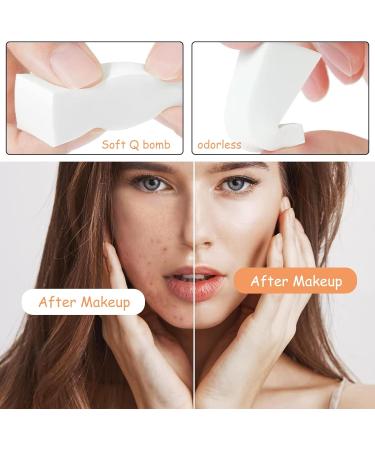 DHWEKU 48 Pieces Make Up Sponge Set Latex-Free Cosmetic Sponges Small Beauty Blender Makeup Sponge for Liquid Foundation Powder Sun Protection and Cream (24 White + 24 Skin Colours) - Buy Online on SooperMarket.com