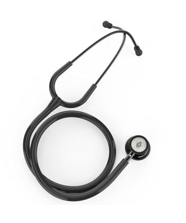Scandinavian Classic Matte Black Stethoscope - Lightweight 5.1oz Dual Head Chestpiece 29in Black Tube for Nursing - Buy Online on SooperMarket.com
