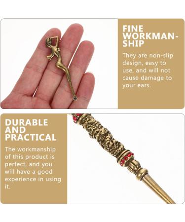 4pcs Mini Golden Powder Scoop Set for Earwax Removal and DIY Jewelry - Retro Micro Spoons - Buy Online on SooperMarket.com