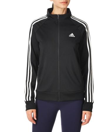 adidas Women's Essentials Warm-Up Slim 3-Stripes Track Top Medium Black