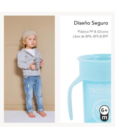 Twistshake 360 Cup 6+m - Pastel Grey & Black | Spill-Proof Baby & Toddler Cup for Easy Hydration | International Shipping Available - Buy Online on SooperMarket.com