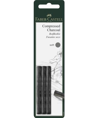 Faber-Castel FC129997 Pitt Compressed Charcoal Sticks (3 Pack)
