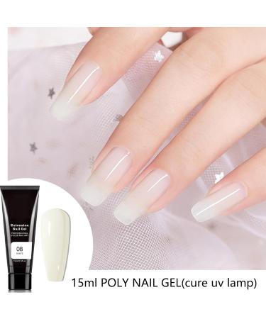 Nail Extension Gel 15ml Cinnamon Poly Gel - Nude Pink Enhancement for French Manicure (#09 Light Apricot) - Perfect for Beginners - Buy Online on SooperMarket.com