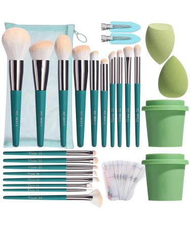 BS-MALL Makeup Brush Set Premium Synthetic Foundation Powder Concealers Eye Shadows Makeup Heart Shape 24 Pcs Set