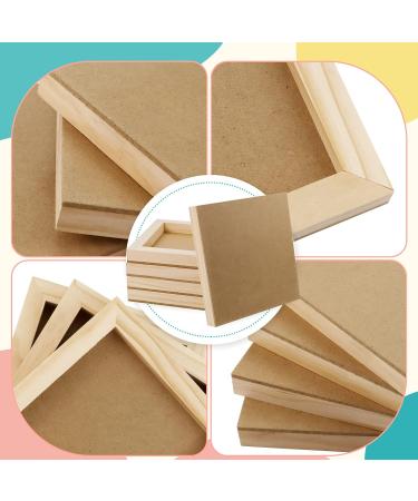 10 Pack 6x6 Wood Panel Boards for Crafts & Painting | Unfinished Blank Wooden Canvas Cradled Panels for DIY Art Projects | Ideal for Oils, Acrylics, Pouring Arts - Buy Online on SooperMarket.com