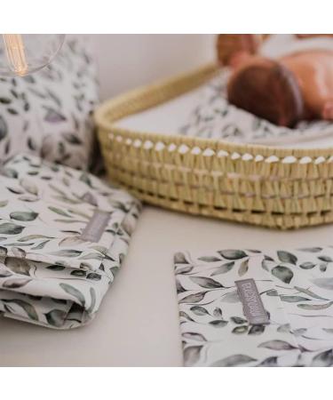 Mimuselina 2 Pack: Portable Water-Repellent Baby Changing Pad & Diaper Bag - Foldable Diaper Pad with Diaper Pocket for On-the-Go - Dirt-Repellent Botanic Design - Buy Online on SooperMarket.com