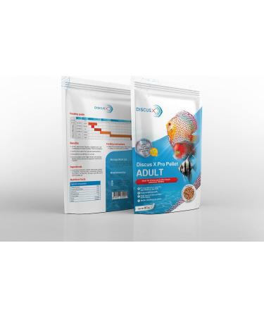 Discus X PRO Pellet Fish Food Adult Ideal for Discus and South American Cichlids 80g. 1.6mm Pellet Size (Slow Sinking) - Buy Online on SooperMarket.com