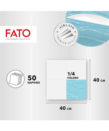 Buy Fato Dry Airlaid Paper Napkins - 50 Pack 40x40 cm Pearl Decor | Textile Effect Napkins for Elegant Dining - Buy Online on SooperMarket.com