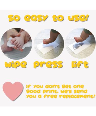Inkless Baby Hand and Footprint Kit - Newborn Handprint Kit with 8 Sheets and 2 Towelettes - Buy Online on SooperMarket.com