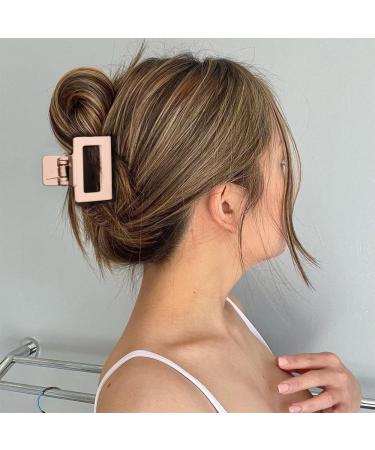 4Pcs Neutral Matte Hair Claw Clips Set for Thick Hair - Small Square & Banana Clips Hair Accessories for Women - Buy Online on SooperMarket.com