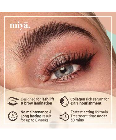 MIYA LASH 2 in 1 Lash Lift & Brow Lamination Kit - Professional Salon Results | Instant Fuller Eyebrows & Eyelashes | Lasts 8 Weeks | LVL Perm Laminate | Includes Silicone Shields & Lash Picks - Buy Online on SooperMarket.com