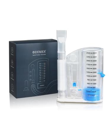 DIMES Breathing Trainer & Lung Exerciser Lung Trainer for Improved Lung Capacity 5000ml Volume Measurement Suitable for Kids and Adults Ideal for Lung Cleanse Fitness and Breath Control 100