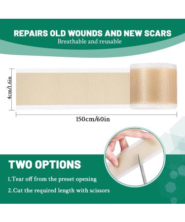 3 Rolls Silicone Scar Sheets(1.6" x 60" Each) Silicone Patches for Scars Reusable Scar Removal Strips for Prevention and Repair - Buy Online on SooperMarket.com