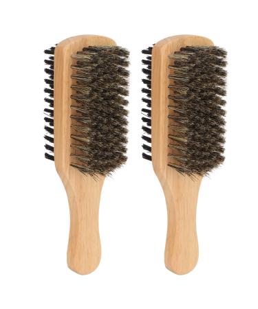 2PCs Bartbrush Set knot removal facial shaving brush mustache mustache cleaning men bart bristles brushes for home salon (soft and double -sided design)