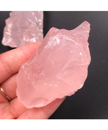 Natural Crystal Natural Pink Rose Quartz Crystal Stone Rock Chips Lucky Natural Stones and Minerals Health Decoration FUZEGRDLI (Size : 90-100g)