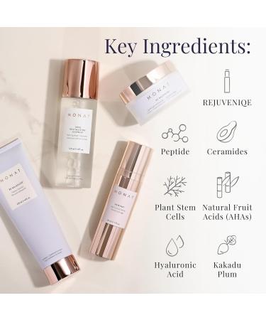Monat BE BALANCED System for Normal & Combination Skin - Brighten & Renew with Foamy Cleanser Revitalizing Essence Age Control Nectar & Lightweight Moisturizer - Shop Internationally - Buy Online on SooperMarket.com