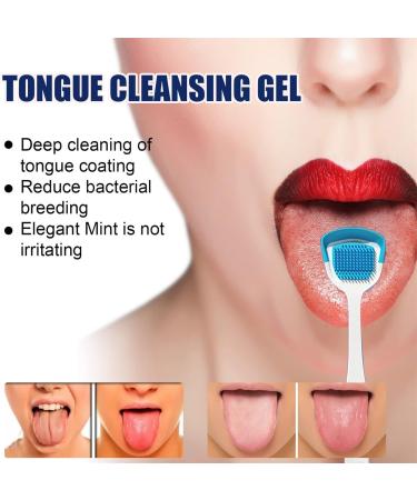 Facynde Tung Gel and Brush | Tongue Cleaner Gel Set for Fresh Breath | Mint Tongue Scraper & Oral Hygiene Solution - Buy Online on SooperMarket.com