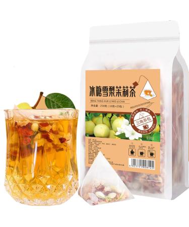 Chinese Wolfberry Snow Pear Tea Rock Sugar Snow Pear Jasmine Tea Bags 250g (10gx25 packs) Lycium barbarum snow pear jujube jasmine rock sugar Combination of Floral Tea