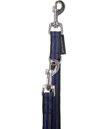 Adjustable Dog Leash for Medium & Large Dogs | Double-Liner | 2m Black-Blue - International Shipping - Buy Online on SooperMarket.com