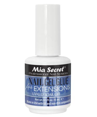 MIA SECRET 0.5Floz NAIL GEL GLUE FOR EXTENSIONS UV-LED SOAK OFF
