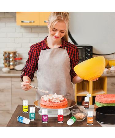 Cherrysea 12 Color Gel Food Coloring Set - Vibrant Tasteless Edible Dye for Cake Decorating & Baking - 0.7 Ounce Bottles (Pack of 12) - Buy Online on SooperMarket.com