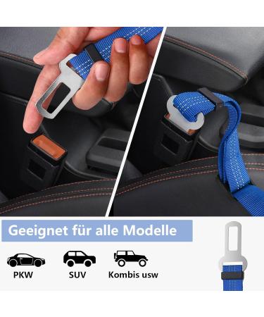Oyefly Universal Dog Seat Belt Elastic Safety Belt for Dogs & Cats | Strong Carabiners | Fits All Car Types (Blue) - Buy Online on SooperMarket.com