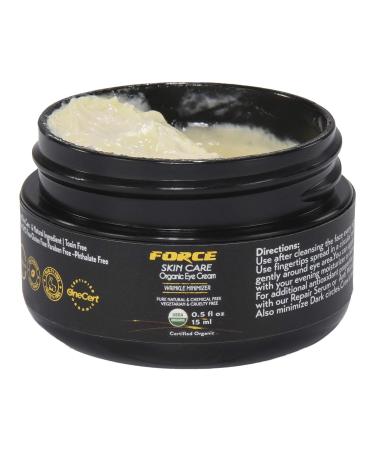 Organic Eye Cream for Dark Circles, Puffiness, Wrinkles & Bags | USDA Certified with Calendula, Bilberry & Shiitake Mushroom - pH Balancing - Buy Online on SooperMarket.com