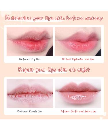 Lip Sleeping Mask Strawberry Lip Balm Overnight Lip Masks Skincare Lip Oils Moisturizing Lip Balm Stick Lip Plumper Lip Moisturiser for Dry Chapped Peeling Cracked Lips Fades Lip Lines - Buy Online on SooperMarket.com