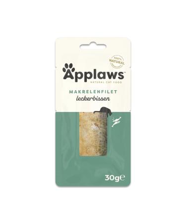 Applaws Natural Cat Treats Whole Mackerel Loin Cat Snack 30g Bag (Pack of 12) Mackerel Loin 30 g (Pack of 12)