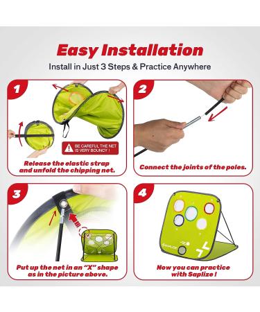 SAPLIZE Golf Chipping Net - Auto-Return Design for Precision Practice | Improve Short Game Accuracy and Swing Technique - Buy Online on SooperMarket.com
