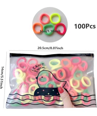 Elastic Band Hair Tie Soft Hair Tie Seamless Hair Tie for Thick Curly Hair Strong Elastic Ponytail Holder for Women Girls 100 Pieces 1 - Buy Online on SooperMarket.com