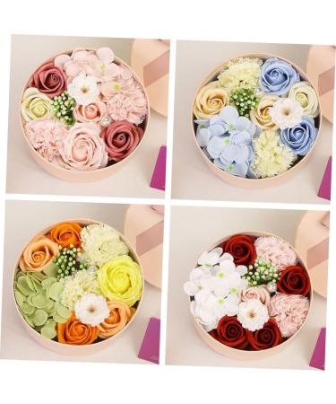 FRCOLOR 2 Pcs Soap Flower Gift Rose Soap Flowers Natural Bar Soap Natural Preserved Rose Soap Romantic Gift Rose Essential Oil Soap Rose Flower Petals Bar Soap Natural Flower Box Christmas - Buy Online on SooperMarket.com